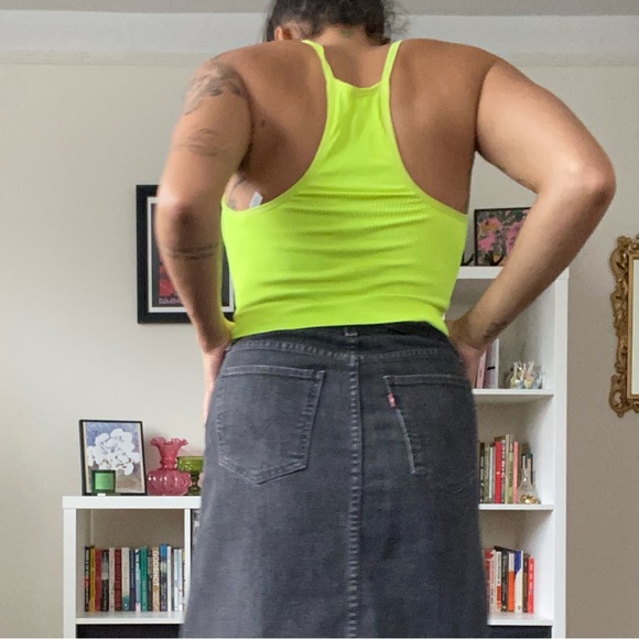 Sunday Best Ribbed Neon Racer Top - Picture 2 of 3